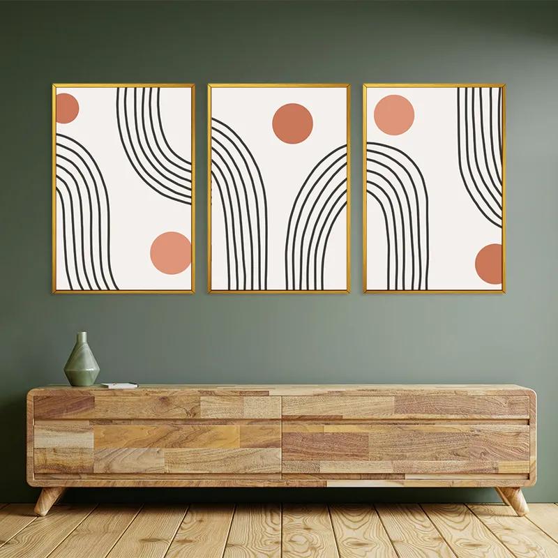 Mehrteiliges Leinwandbild Moonnd Lines mockup 2