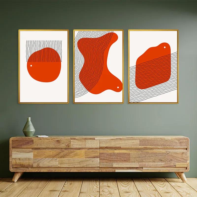 Mehrteiliges Leinwandbild Orange Circle mockup 2