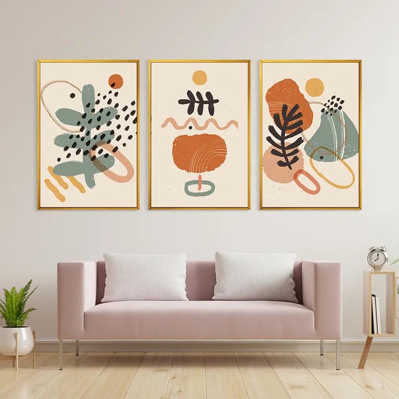 Mehrteiliges Leinwandbild Cream Orangert mockup 3