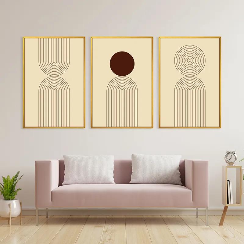 Mehrteiliges Leinwandbild Cream Set mockup 3