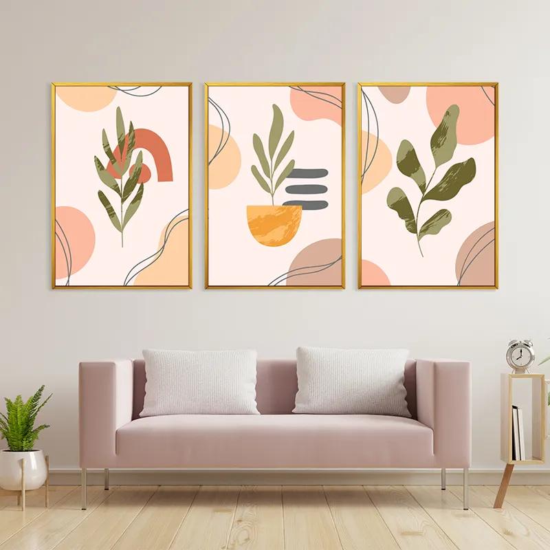 Mehrteiliges Leinwandbild Cute Leaf mockup 3