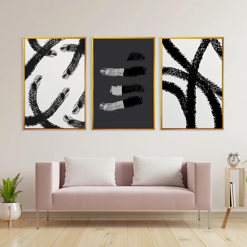 Mehrteiliges Leinwandbild Grey Shades mockup 3