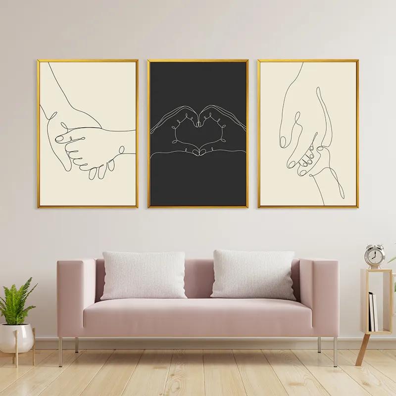 Mehrteiliges Leinwandbild Hand Gestures mockup 3