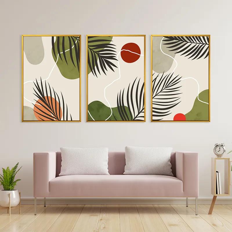 Mehrteiliges Leinwandbild Jungle Leaf mockup 3