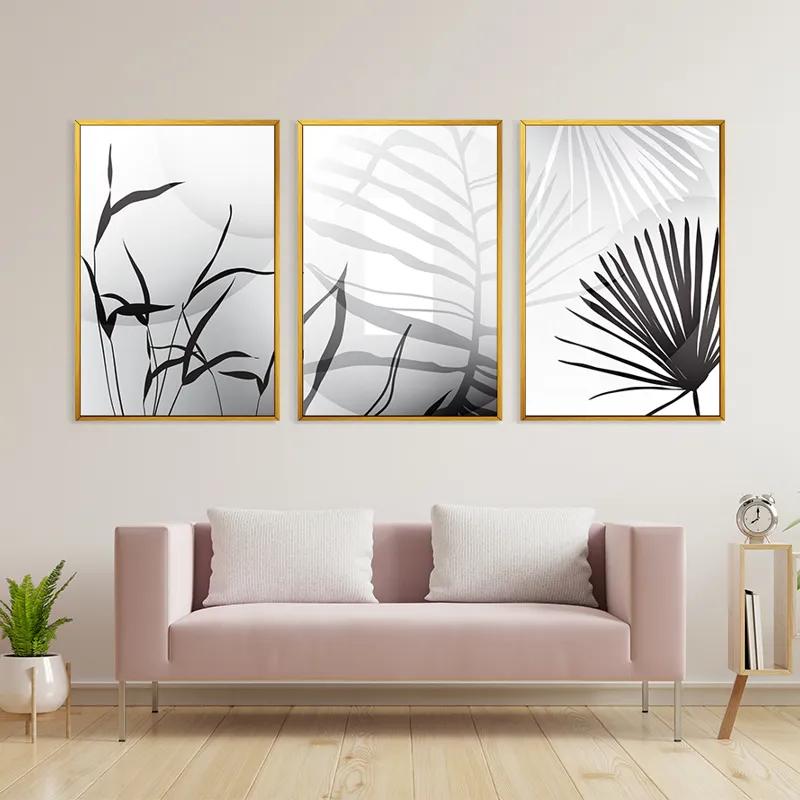 Mehrteiliges Leinwandbild Leaf Shadow mockup 3