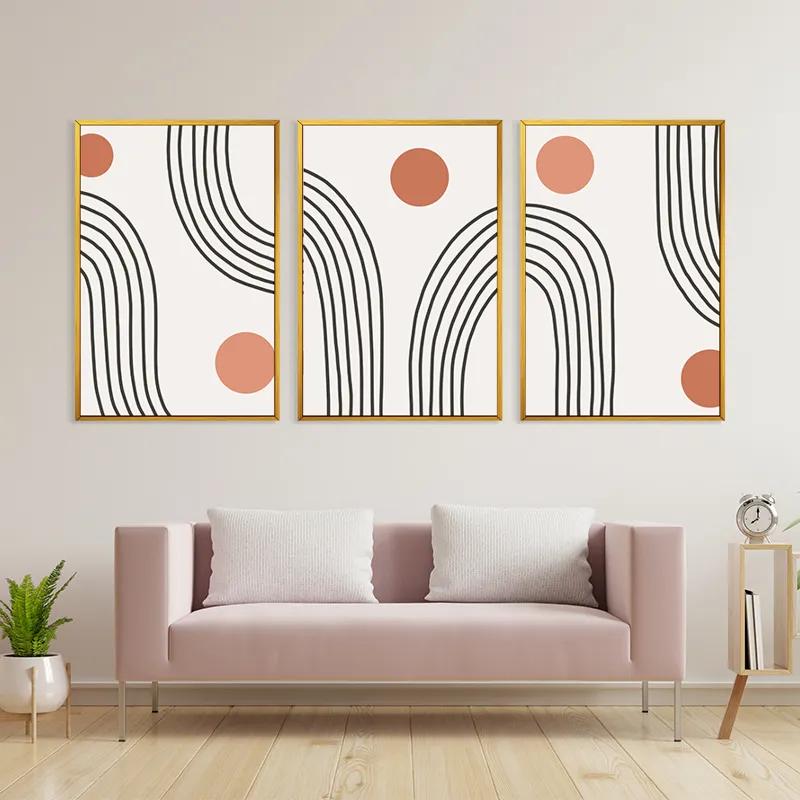 Mehrteiliges Leinwandbild Moonnd Lines mockup 3