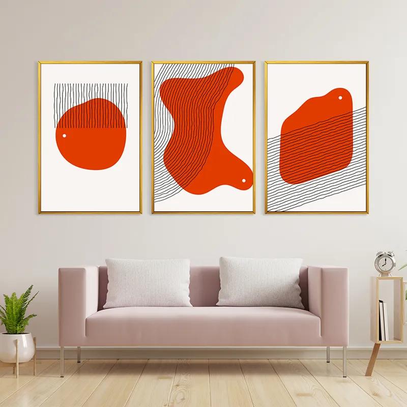 Mehrteiliges Leinwandbild Orange Circle mockup 3