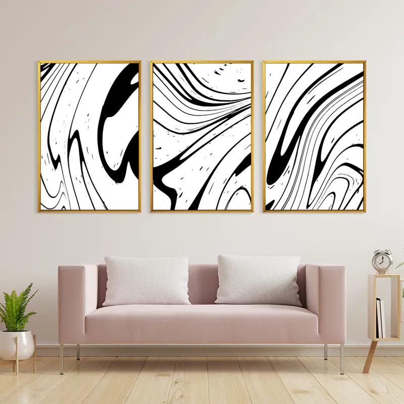 Mehrteiliges Leinwandbild White Marblert mockup 3