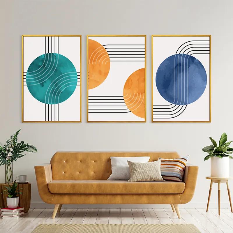 Mehrteiliges Leinwandbild Colorful Circle mockup 4