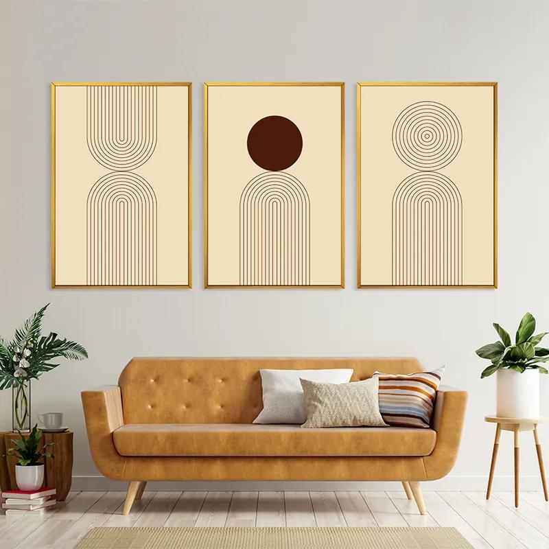 Mehrteiliges Leinwandbild Cream Set mockup 4