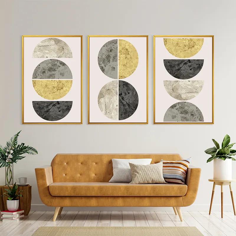 Mehrteiliges Leinwandbild Gold Moons mockup 4