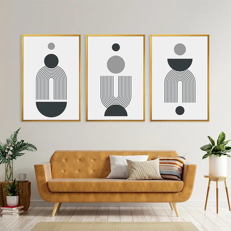 Mehrteiliges Leinwandbild Greyrt mockup 4