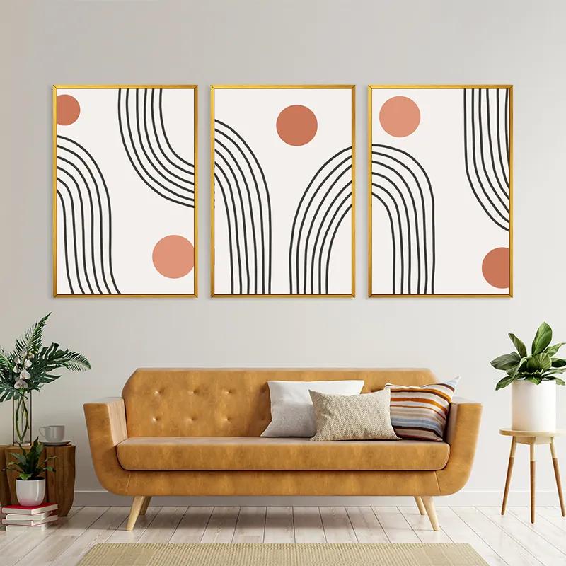 Mehrteiliges Leinwandbild Moonnd Lines mockup 4