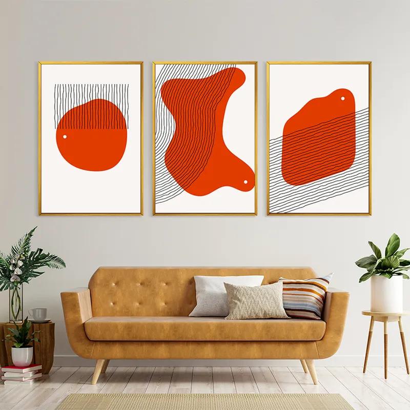 Mehrteiliges Leinwandbild Orange Circle mockup 4