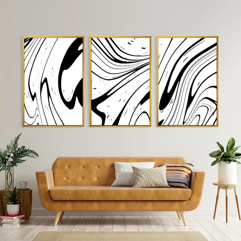 Mehrteiliges Leinwandbild White Marblert mockup 4