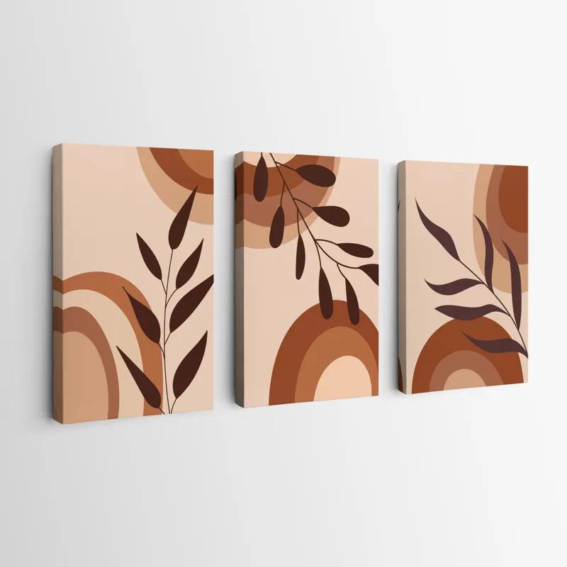 Mehrteiliges Leinwandbild Brownbstract mockup 0