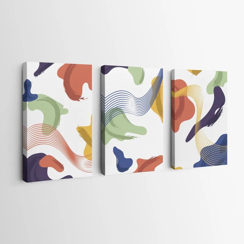 Mehrteiliges Leinwandbild Color Mix Lines mockup 0