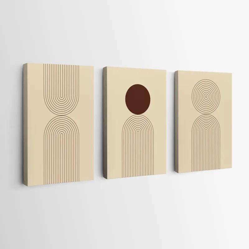 Mehrteiliges Leinwandbild Cream Set mockup 0