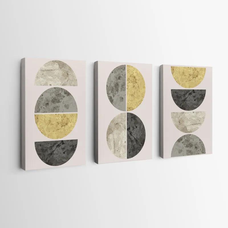 Mehrteiliges Leinwandbild Gold Moons mockup 0