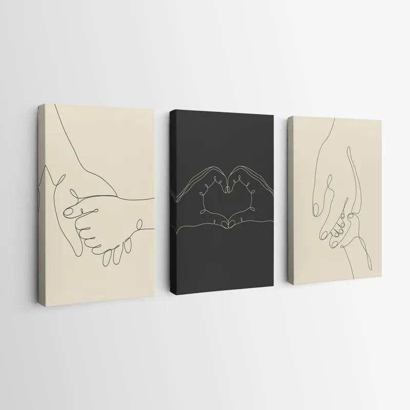 Mehrteiliges Leinwandbild Hand Gestures mockup 0