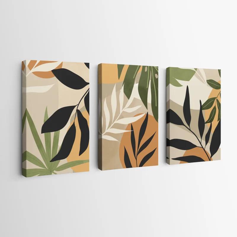 Mehrteiliges Leinwandbild Leaves Organicrt mockup 0