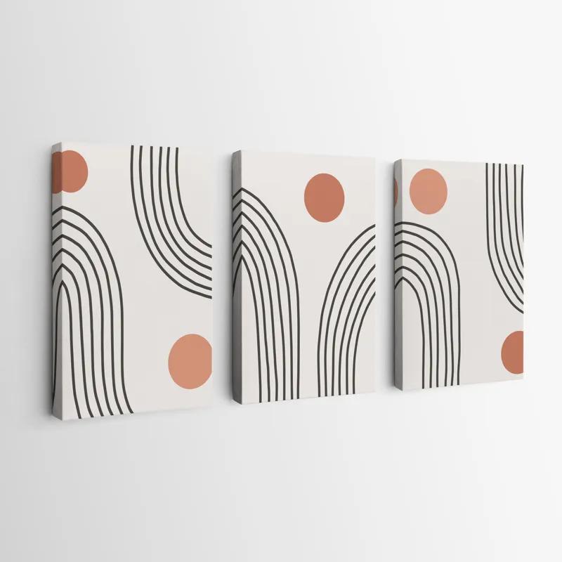 Mehrteiliges Leinwandbild Moonnd Lines mockup 0