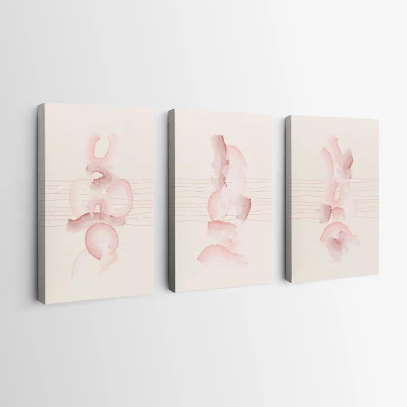 Mehrteiliges Leinwandbild Pretty Pink Shape mockup 0