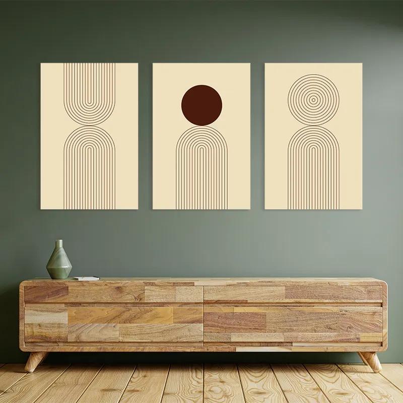 Mehrteiliges Leinwandbild Cream Set mockup 2