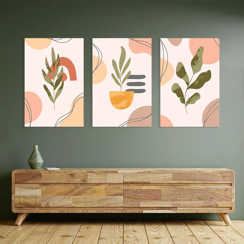 Mehrteiliges Leinwandbild Cute Leaf mockup 2