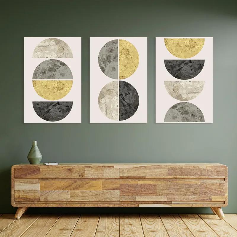 Mehrteiliges Leinwandbild Gold Moons mockup 2