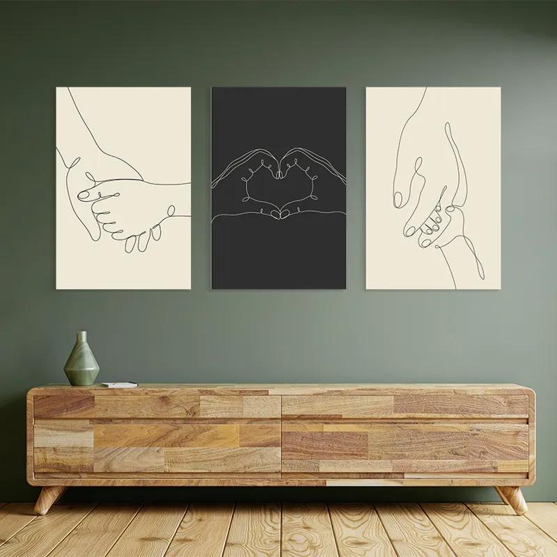 Mehrteiliges Leinwandbild Hand Gestures mockup 2