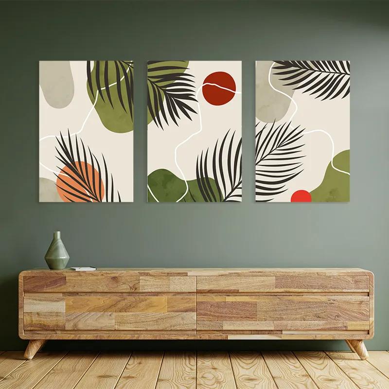 Mehrteiliges Leinwandbild Jungle Leaf mockup 2