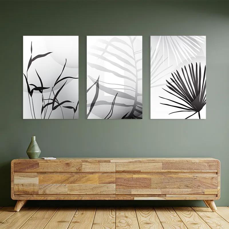 Mehrteiliges Leinwandbild Leaf Shadow mockup 2