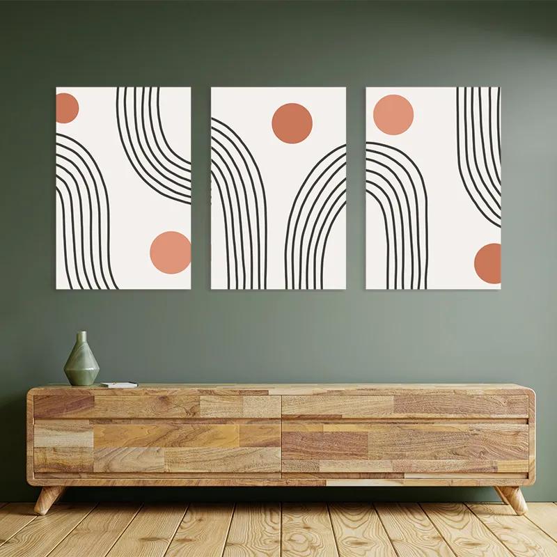 Mehrteiliges Leinwandbild Moonnd Lines mockup 2