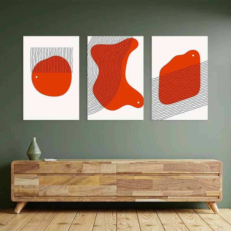 Mehrteiliges Leinwandbild Orange Circle mockup 2