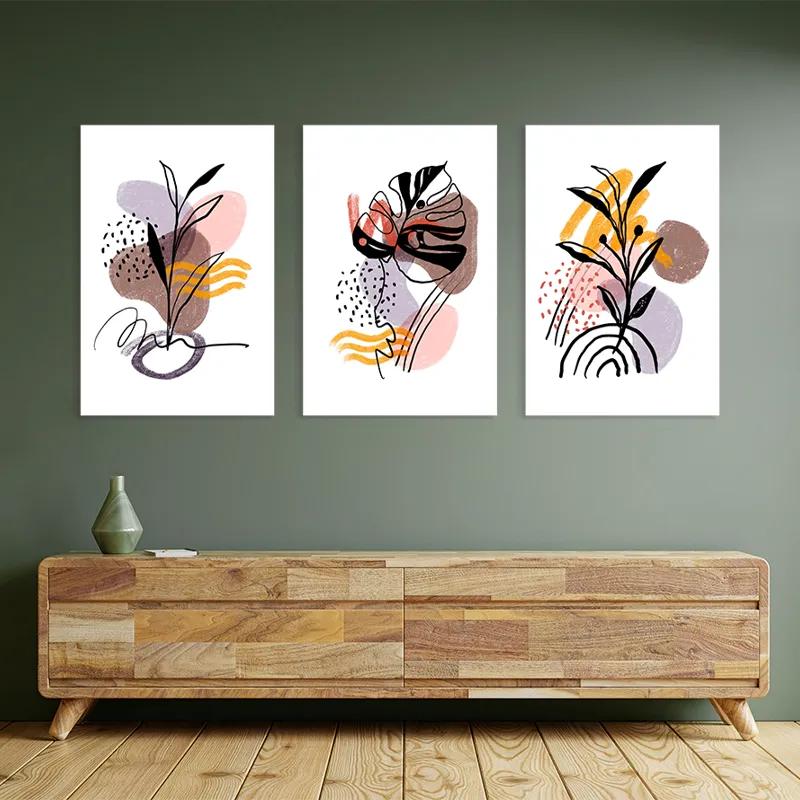 Mehrteiliges Leinwandbild Pretty Leaf mockup 2