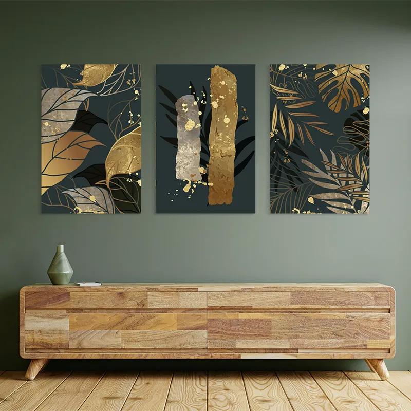 Mehrteiliges Leinwandbild Tropical Leaves mockup 2