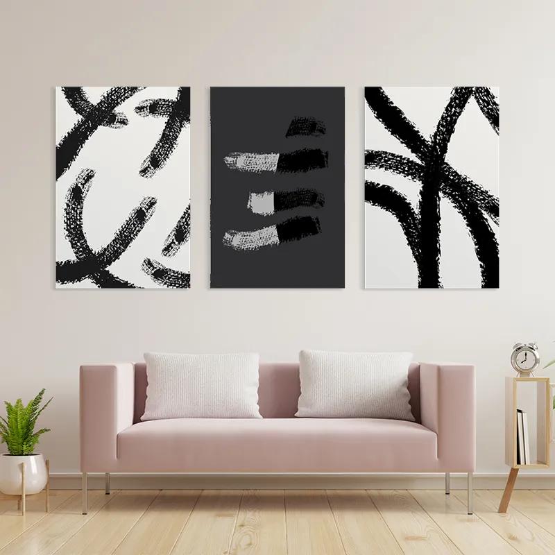 Mehrteiliges Leinwandbild Grey Shades mockup 3