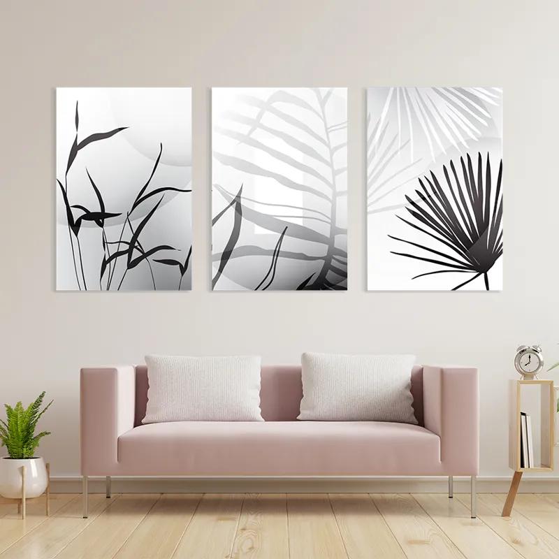 Mehrteiliges Leinwandbild Leaf Shadow mockup 3