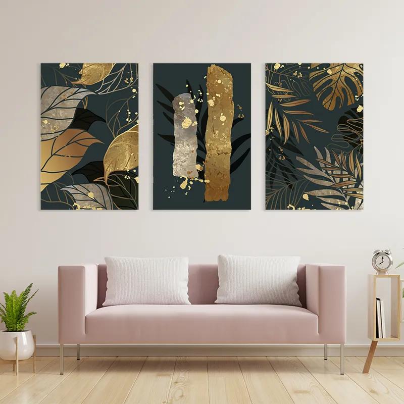 Mehrteiliges Leinwandbild Tropical Leaves mockup 3