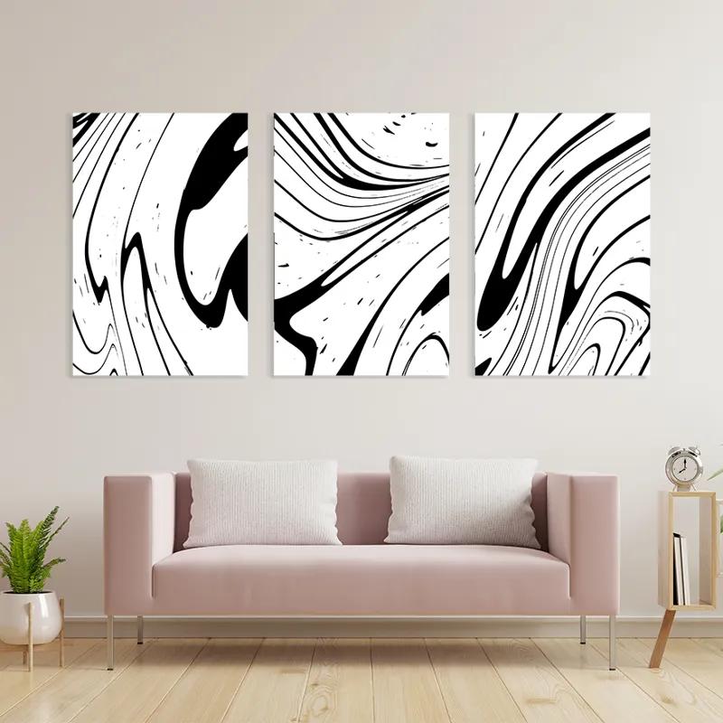 Mehrteiliges Leinwandbild White Marblert mockup 3