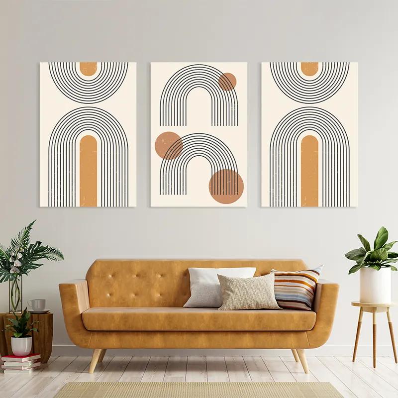 Mehrteiliges Leinwandbild Arch Poster Set mockup 4