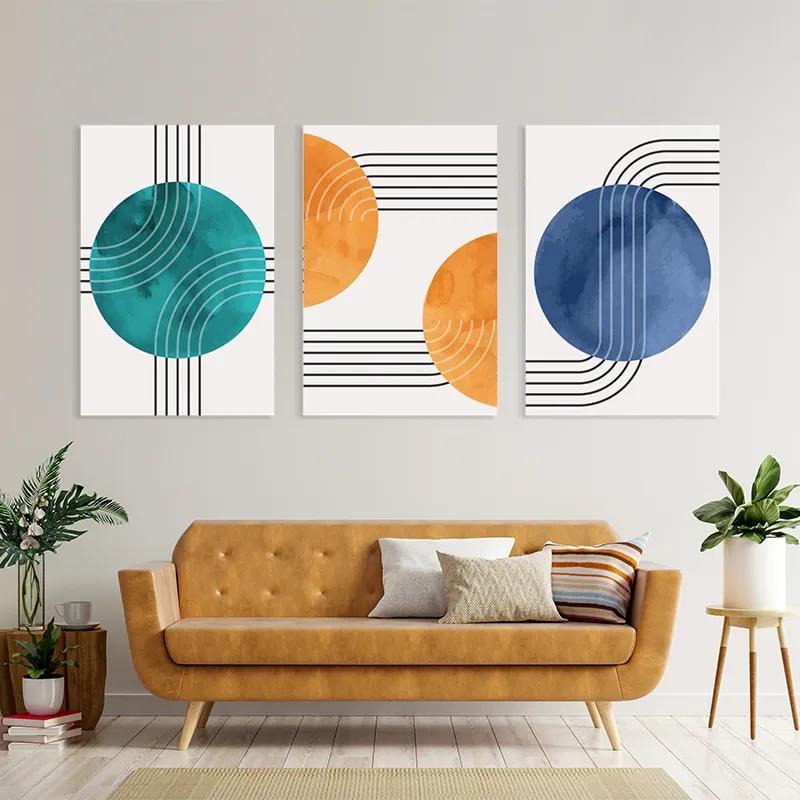 Mehrteiliges Leinwandbild Colorful Circle mockup 4