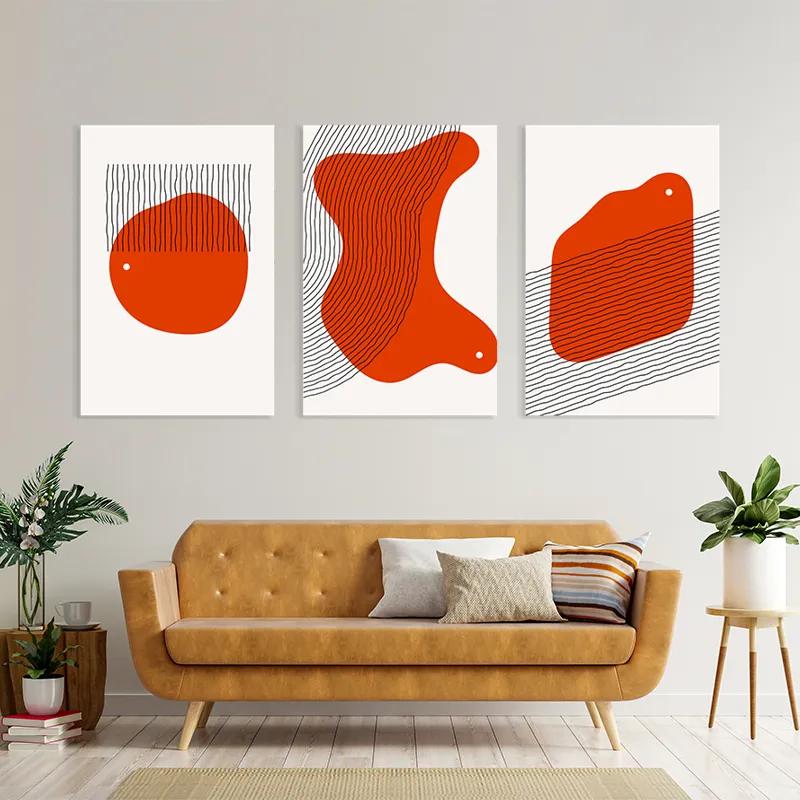 Mehrteiliges Leinwandbild Orange Circle mockup 4