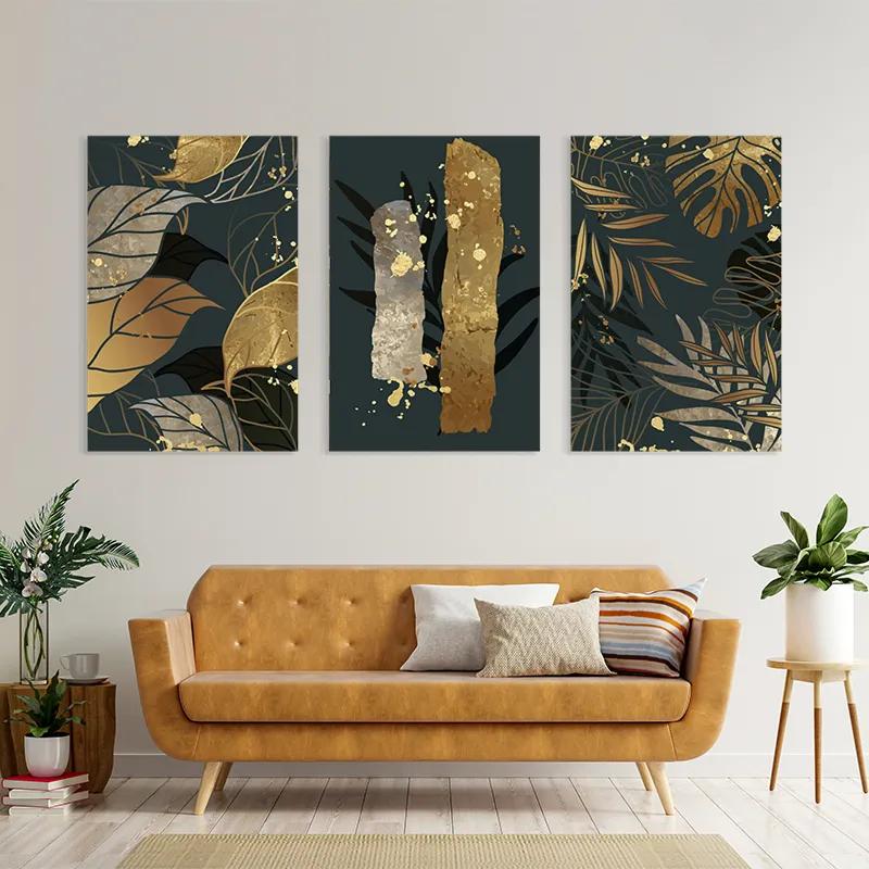 Mehrteiliges Leinwandbild Tropical Leaves mockup 4