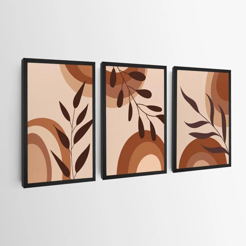 Mehrteiliges Leinwandbild Brownbstract mockup 0
