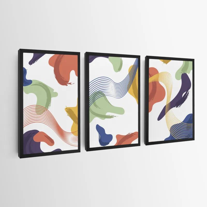 Mehrteiliges Leinwandbild Color Mix Lines mockup 0