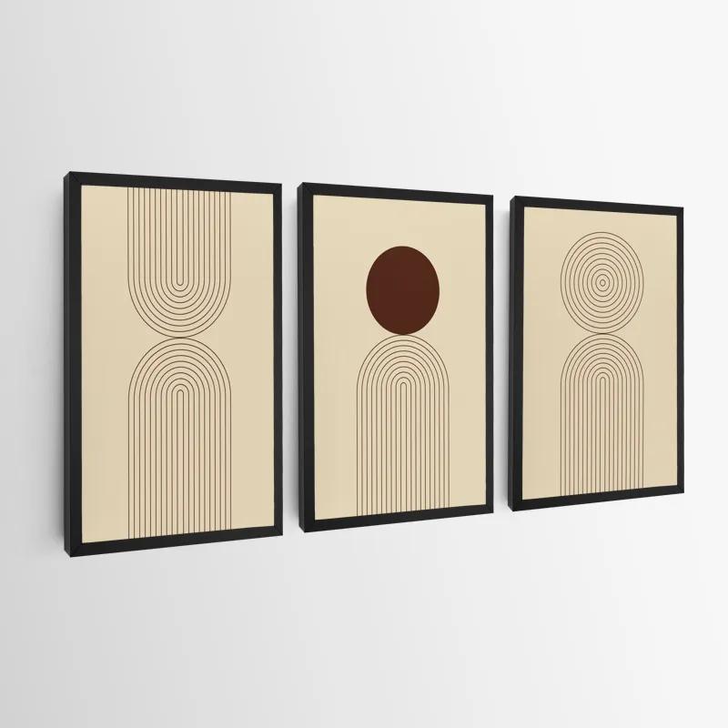 Mehrteiliges Leinwandbild Cream Set mockup 0