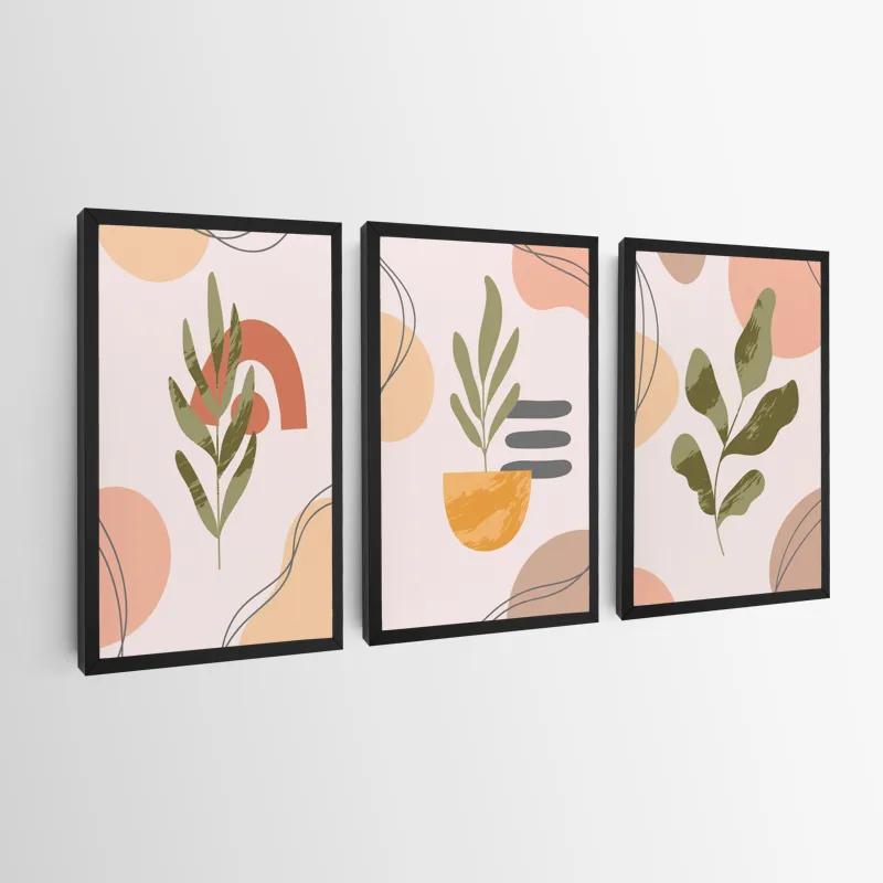 Mehrteiliges Leinwandbild Cute Leaf mockup 0