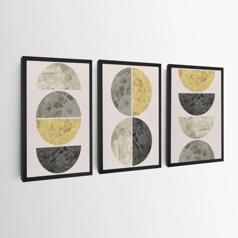 Mehrteiliges Leinwandbild Gold Moons mockup 0